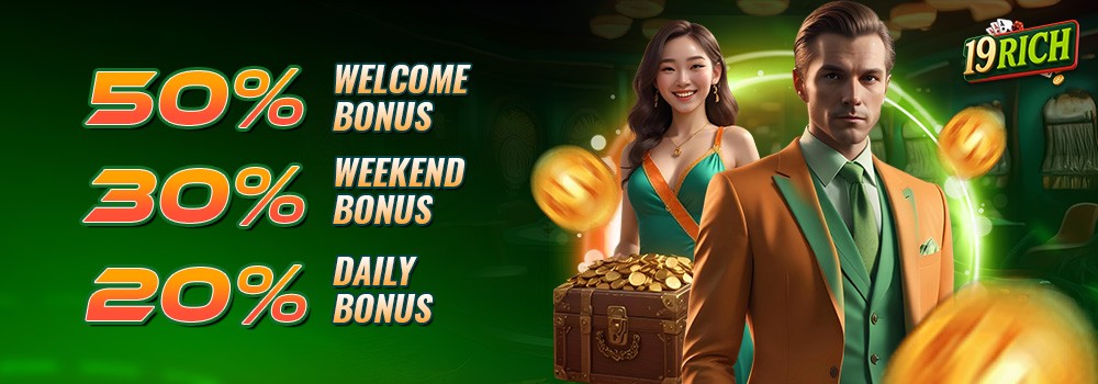 19RICH Casino Welcome Bonus 50 Percent